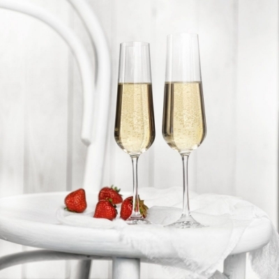 Set of 2 champagne flutes Vanilla Season PAPUA