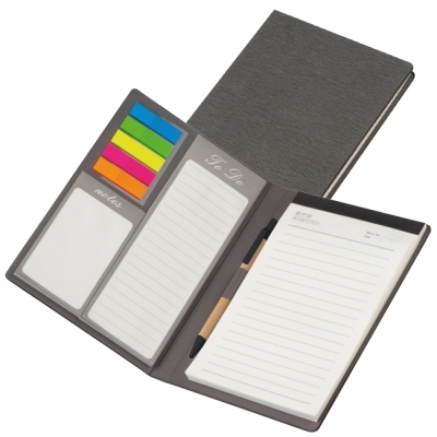Writing case with PU cover, notes, to do list and sticky markers