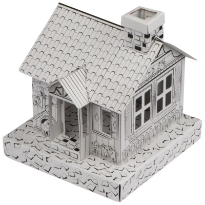 Cardboard house for coloring
