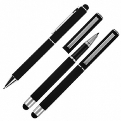 Writing set ballpoint pen & roller soft touch CLAUDIE