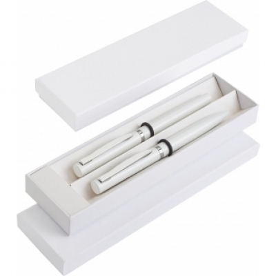 Metal ball pen and rollerball in gift box