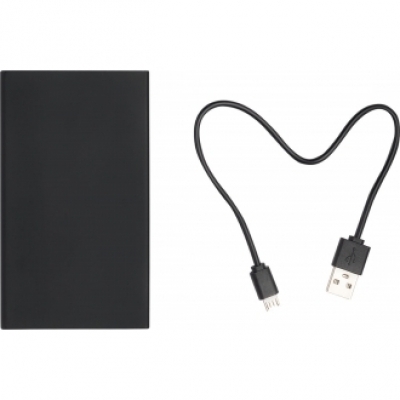 Power bank with lit up logotype 4000 mAh