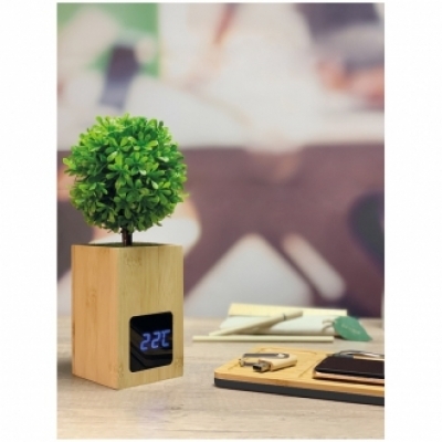 Bamboo desk clock