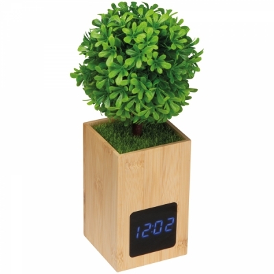 Bamboo desk clock