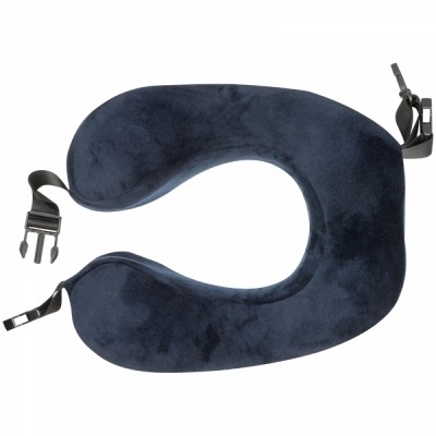 Plush neck pillow with closure band