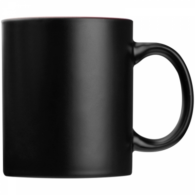 Black mug with colored inside