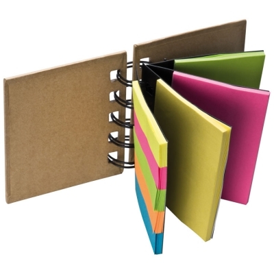 Small ring-binder with sticky notes