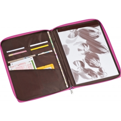 A4 nylon writing case with zipper