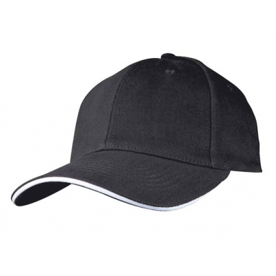 6-panel sandwich baseball cap