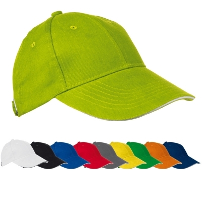 6-panel sandwich baseball cap