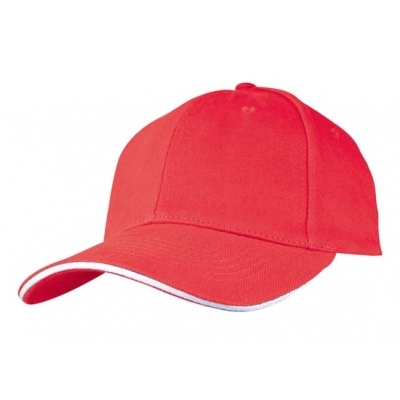 6-panel sandwich baseball cap