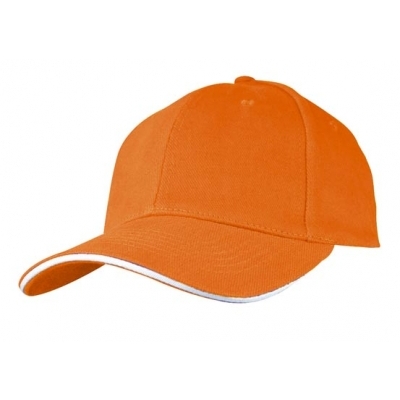 6-panel sandwich baseball cap