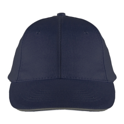 6-panel sandwich baseball cap