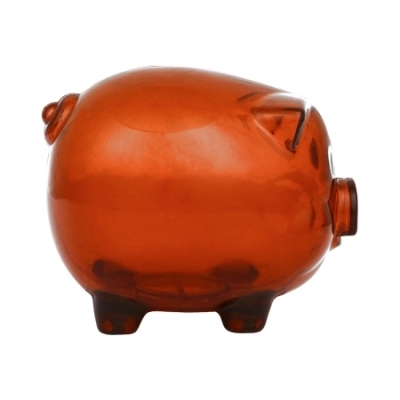 Transparent piggy bank