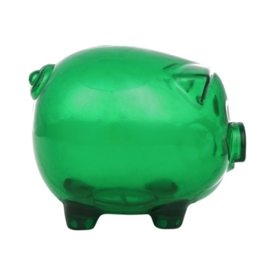 Transparent piggy bank