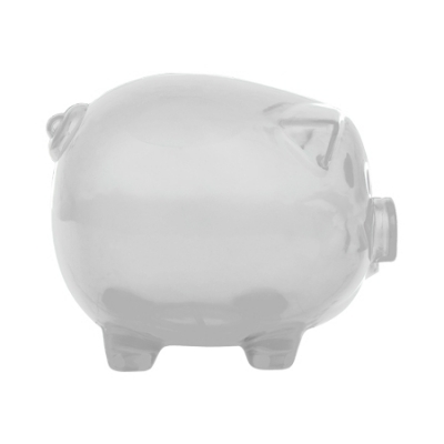 Transparent piggy bank